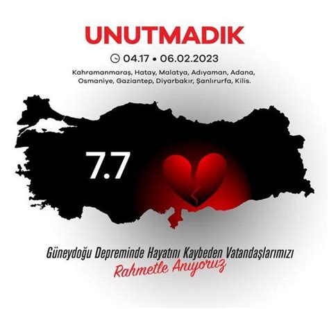 Unutmadık... Unutmayacağız... Hüzünle anıyoruz! 6 Şubat...